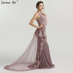 New Mermaid Sleeveless Sexy Evening Dresses Pearls Fashion Off Shoulder Evening Gowns 2025 LA6527