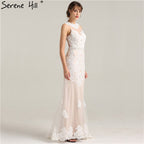 On Sale no return no refundSale New O-Neck Mermaid Elegant Sexy Evening Gowns Fashion Embroidery Pearls Tulle Evening Dress 2025 Real Photo LA6228