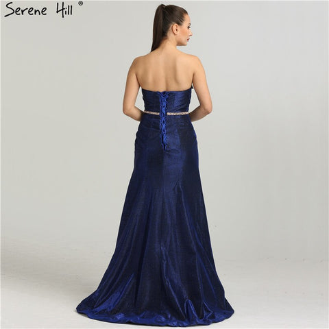 On Sale No Return No Refund Designer Strapless Sexy Evening Dresses  Mermaid  Fashion Long Dress Elegant Evening Real Photo LA6440