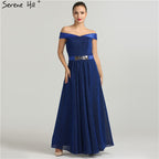 On Sale no return no refundSale Newest Off The Shoulder Formal Dress Fashion Sexy Glitter Beach Evening Gowns 2025 Real Photo LA6454