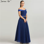 On Sale no return no refundSale Newest Off The Shoulder Formal Dress Fashion Sexy Glitter Beach Evening Gowns 2025 Real Photo LA6454