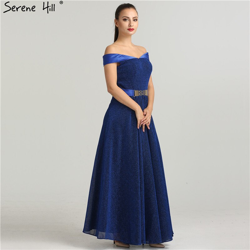 On Sale no return no refundSale Newest Off The Shoulder Formal Dress Fashion Sexy Glitter Beach Evening Gowns 2025 Real Photo LA6454
