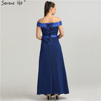 On Sale no return no refundSale Newest Off The Shoulder Formal Dress Fashion Sexy Glitter Beach Evening Gowns 2025 Real Photo LA6454