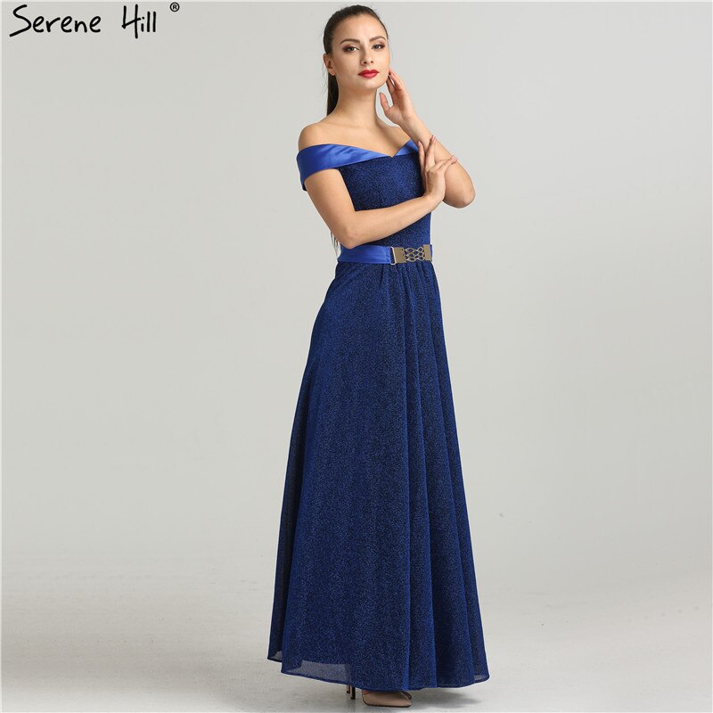 On Sale no return no refundSale Newest Off The Shoulder Formal Dress Fashion Sexy Glitter Beach Evening Gowns 2025 Real Photo LA6454