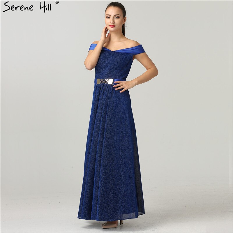 On Sale no return no refundSale Newest Off The Shoulder Formal Dress Fashion Sexy Glitter Beach Evening Gowns 2025 Real Photo LA6454