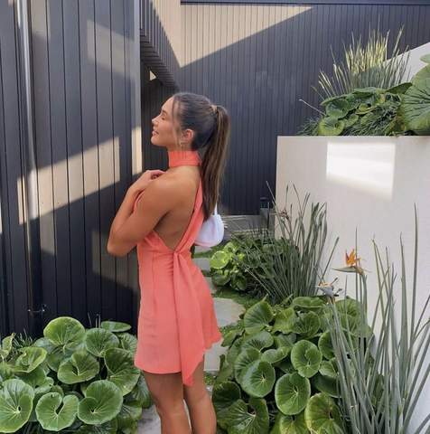 Robe de soirée chic à col halter Y2769