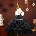 Vestido de lentejuelas para fiesta de primer cumpleaños de niña pequeña 