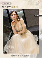 Vestido de noche de gala para mujer, vestido largo formal sin mangas con cuentas, vestido de novia 