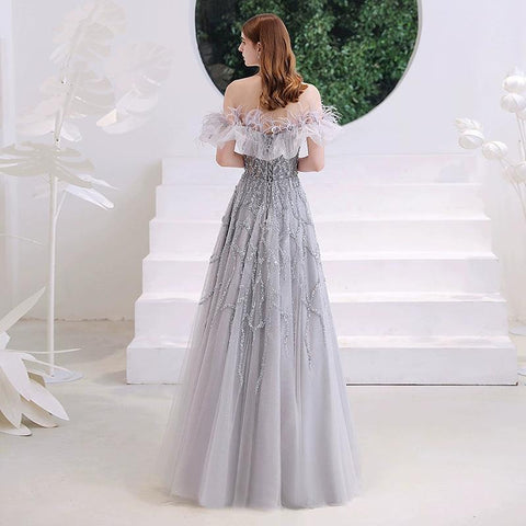 Robe de soirée trapèze Baoleely pour femme, tenue de bal sexy et perlée, longue et élégante 