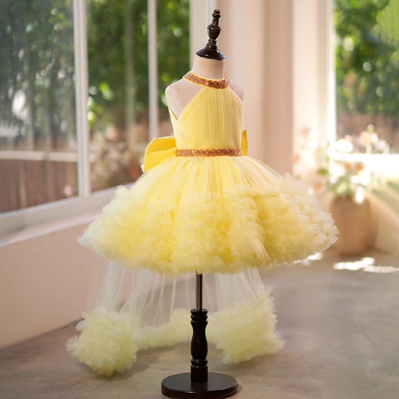 Vestido de bebé niña sin mangas de tul hasta la rodilla 