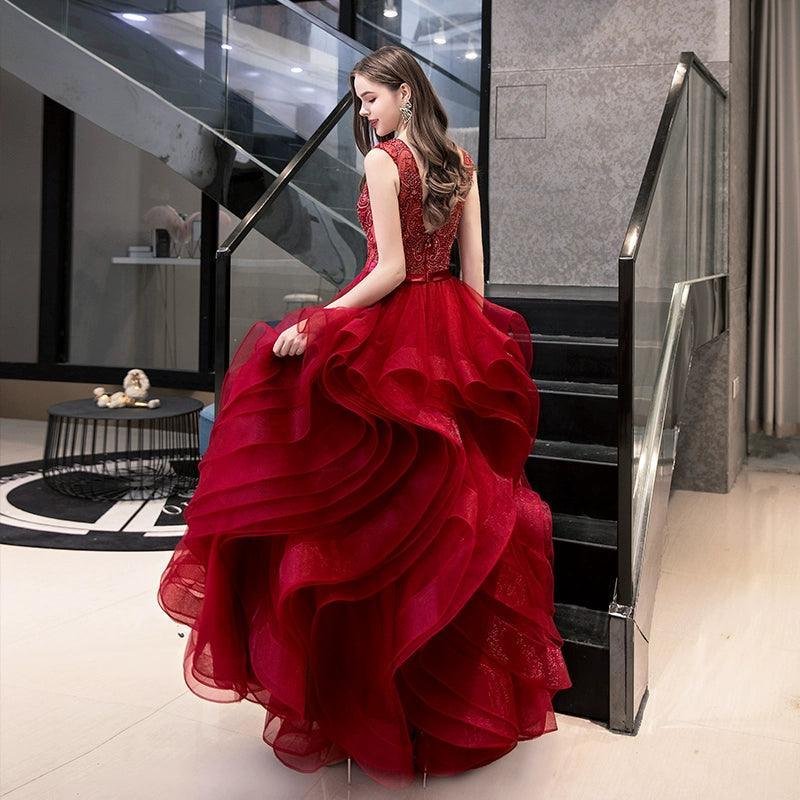Robe de soirée longue pour femme, robe de bal, robe de mariée perlée sans manches 