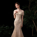 Vestido de noche de sirena para mujer, vestido de fiesta sexy con cuentas, vestido largo formal para mujer 