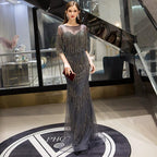 Baoleely Mermaid Evening Dress 2023 New Winter High end Light Luxury Small Crowd Banquet Elegance Host Luxury Dresses
