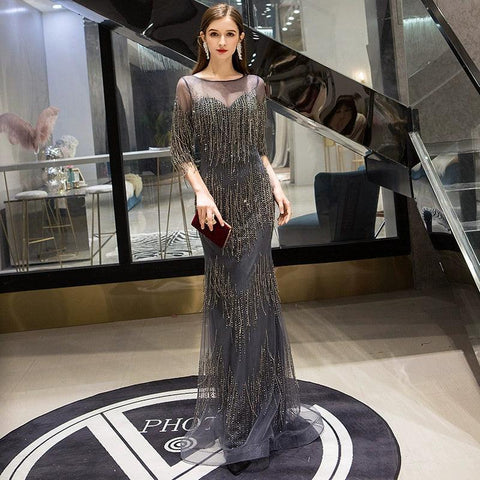 Robe de soirée sirène Baoleely 2023, nouvelle collection hiver, haut de gamme, légère, luxueuse, pour petites foules, banquet, élégance, hôte, robes de luxe 