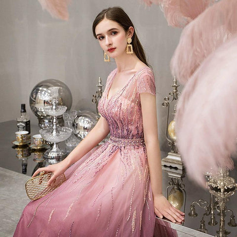 Robe de soirée trapèze sexy pour femme, sans manches, avec perles 