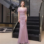 Baoleely Women's A-Line Evening Dress Sexy Prom Dresses Beaded Formal Dresses for Women