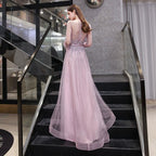 Vestidos de noche de corte A para mujer, vestidos de fiesta con cuentas, vestidos largos formales para mujer 