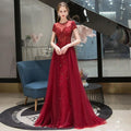 Women's A-Line Evening Dress Sexy Prom Dresses Beaded Formal Dresses for Women