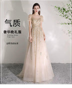 Women's V-Neck Evening Dress Sexy Prom Dresses Beaded Formal Dresses for Women