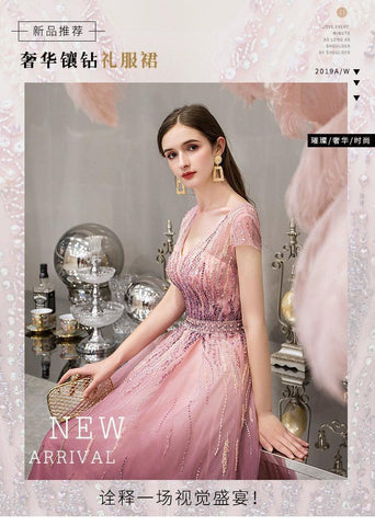 Robe de soirée trapèze sexy pour femme, sans manches, avec perles 