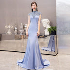 Vestidos de noche sexys para mujer, vestidos de sirena para baile de graduación, vestidos largos formales con cuentas para mujer 