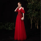 Vestido de noche con escote en V para mujer, vestido sexy de graduación, vestido formal con cuentas para mujer 