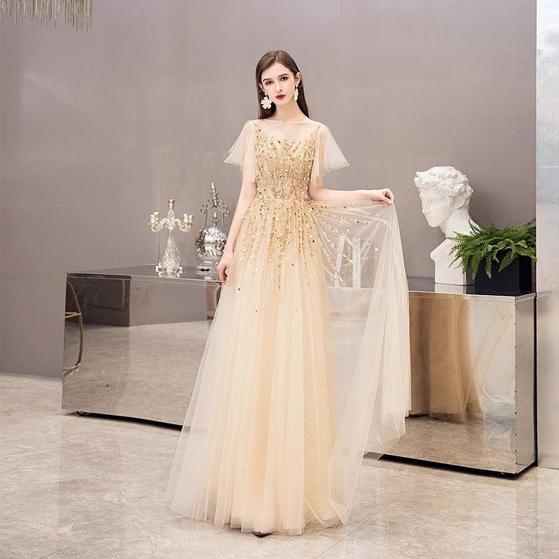 Robe de soirée trapèze sexy pour femme, robe de bal perlée, robe de soirée 