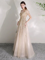 Women's V-Neck Evening Dress Sexy Prom Dresses Beaded Formal Dresses for Women