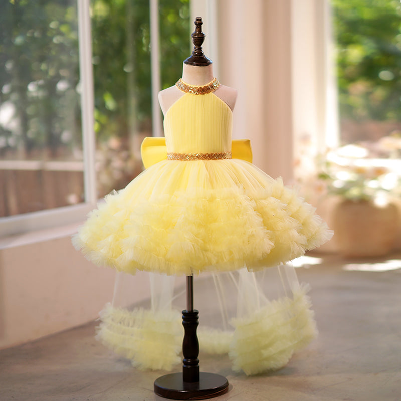 Vestido de bebé niña sin mangas de tul hasta la rodilla 