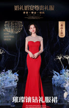 Robe de soirée sirène pour femme 2024, robes de bal, nouvelles robes de mariée sans manches pour fête de mariage 