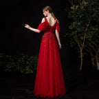 Vestido de noche con escote en V para mujer, vestido sexy de graduación, vestido formal con cuentas para mujer 