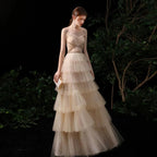 Women's Sexy Evening Dress Beaded Formal Dresses Long Prom Dresses for Women