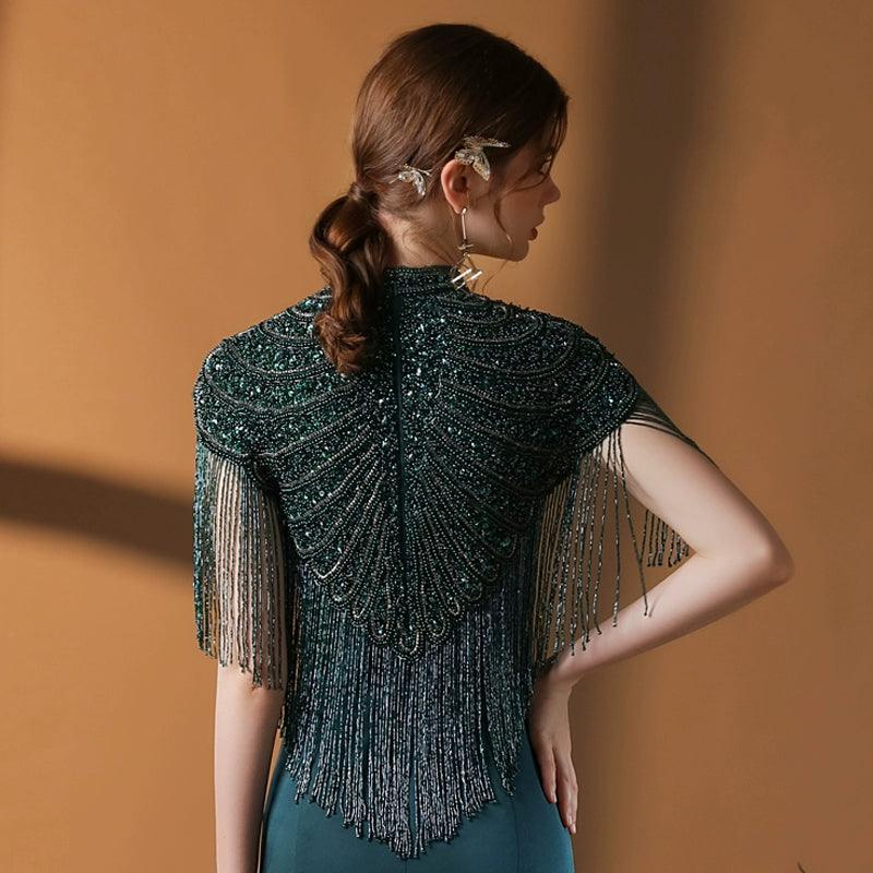 Vestidos de noche sexys para mujer, vestidos de sirena para baile de graduación, vestidos largos formales con cuentas para mujer 