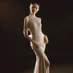 Vestido de noche de sirena para mujer, vestido de fiesta sexy con cuentas, vestido largo formal para mujer 