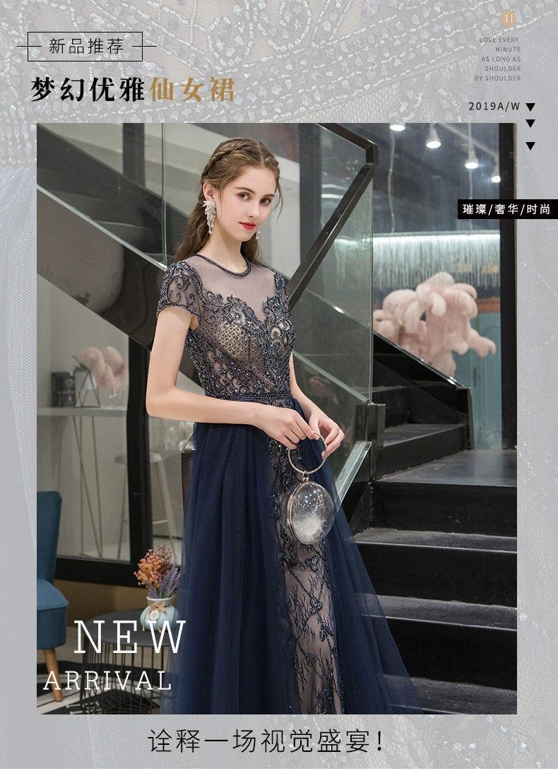 Robe de soirée sirène sexy en dentelle pour femme, robe de bal longue et formelle 