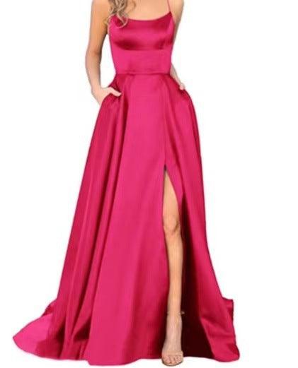 Robe de soirée longue en velours bleu roi, asymétrique, robe de soirée formelle