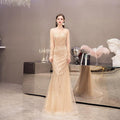Women's Mermaid Evening Dress Long Prom Dresses Beaded Formal Dresses for Women