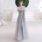 Baoleely Women's A-Line Evening Dress Beaded Sexy Prom Dresses Long Formal Dresses for Women