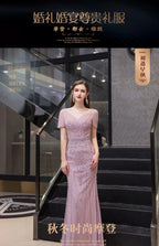 Baoleely Women's A-Line Evening Dress Sexy Prom Dresses Beaded Formal Dresses for Women