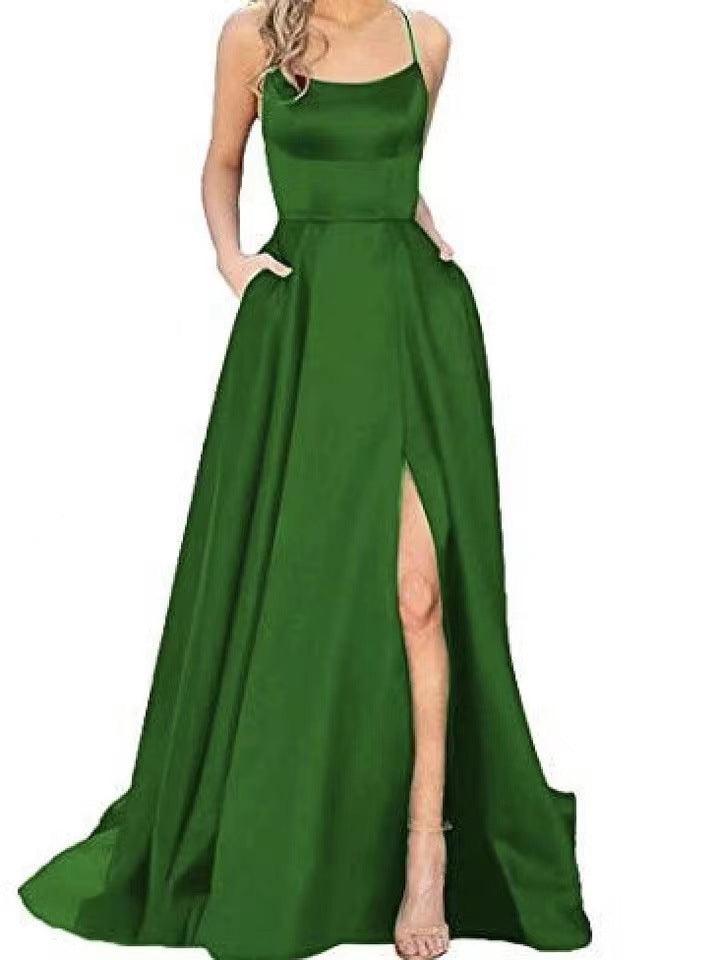 Robe de soirée longue en velours bleu roi, asymétrique, robe de soirée formelle