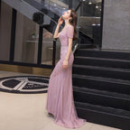 Baoleely Women's A-Line Evening Dress Sexy Prom Dresses Beaded Formal Dresses for Women