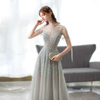 Robe de soirée trapèze sexy pour femme, robe de bal perlée 