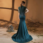 Vestidos de noche sexys para mujer, vestidos de sirena para baile de graduación, vestidos largos formales con cuentas para mujer 