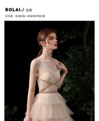 Women's Sexy Evening Dress Beaded Formal Dresses Long Prom Dresses for Women