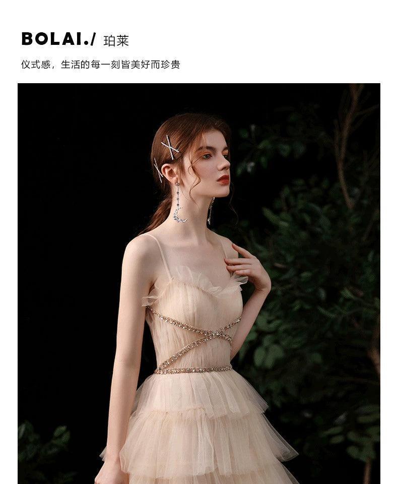 Women's Sexy Evening Dress Beaded Formal Dresses Long Prom Dresses for Women