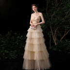 Women's Sexy Evening Dress Beaded Formal Dresses Long Prom Dresses for Women