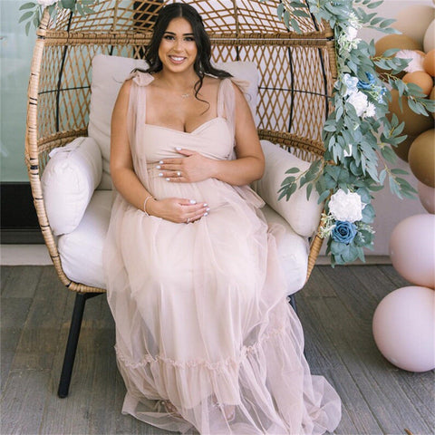 Satin maternity dress with bow maternity evening dress photo photo daily dress