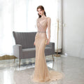 Vestido de noche de sirena para mujer, vestido de fiesta sexy con cuentas para mujer, vestido largo formal 