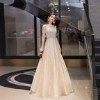Women's Sexy Evening Dress A-Line Prom Dresses Beaded Formal Dresses for Women