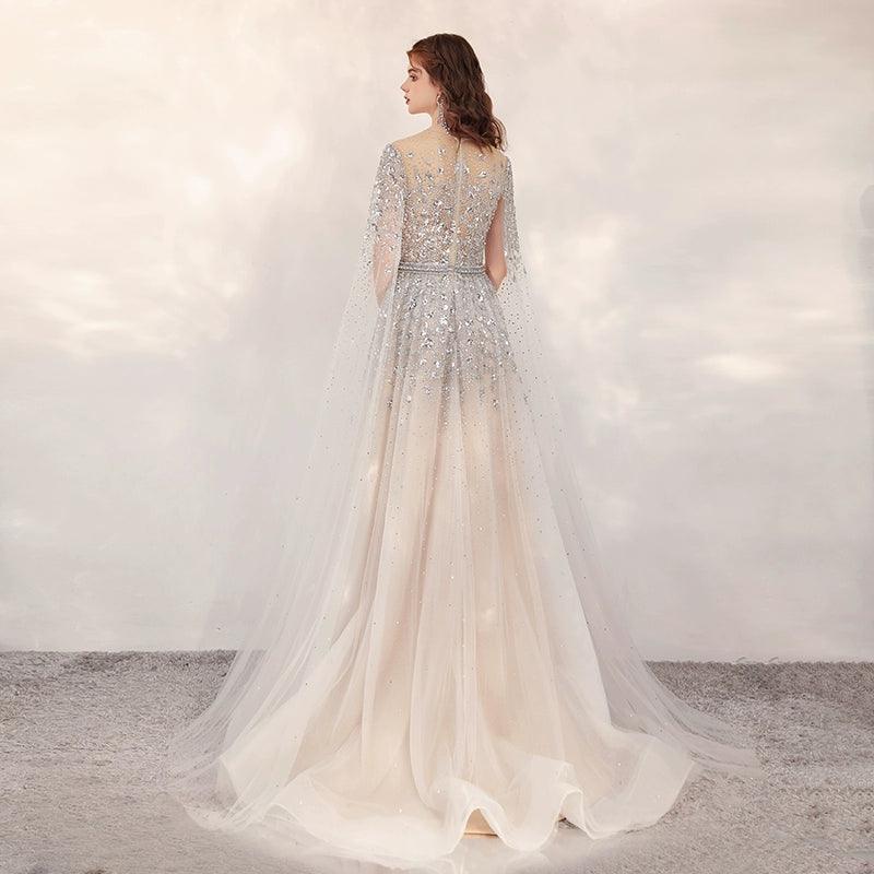 Women's Sexy Evening Dress Long Formal Dresses Beaded Prom Dresses for Women